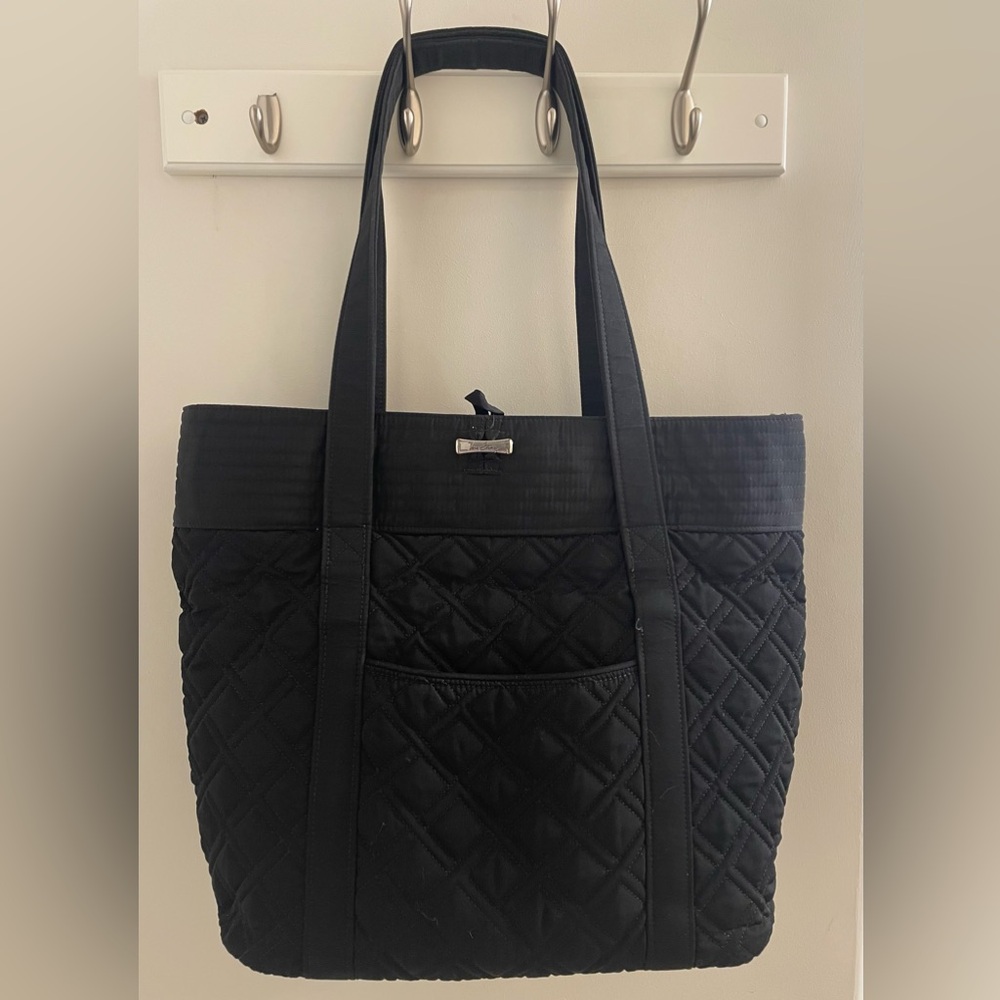 Vera Bradley black quilted tote bag